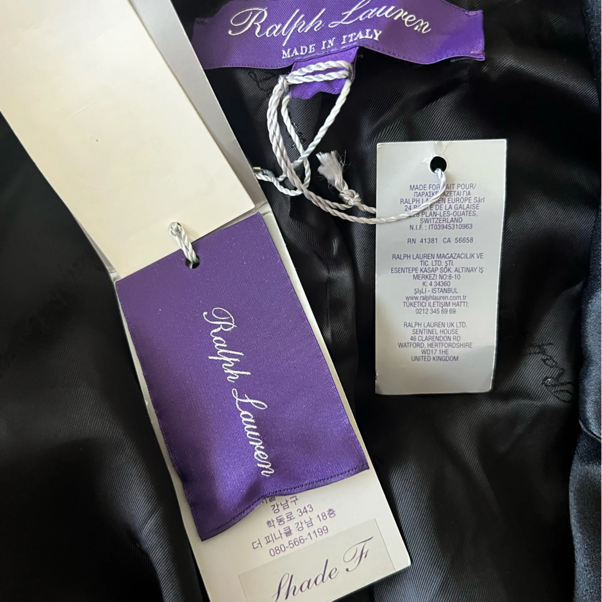 Ralph Lauren Collection Women’s Satin Jacket Quinton Blazer NWT New Purple Label Black Size 8 - Image 11