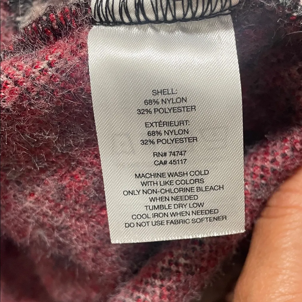 Natural Reflections Red and Black Plaid Shirt Jacket - Image 5