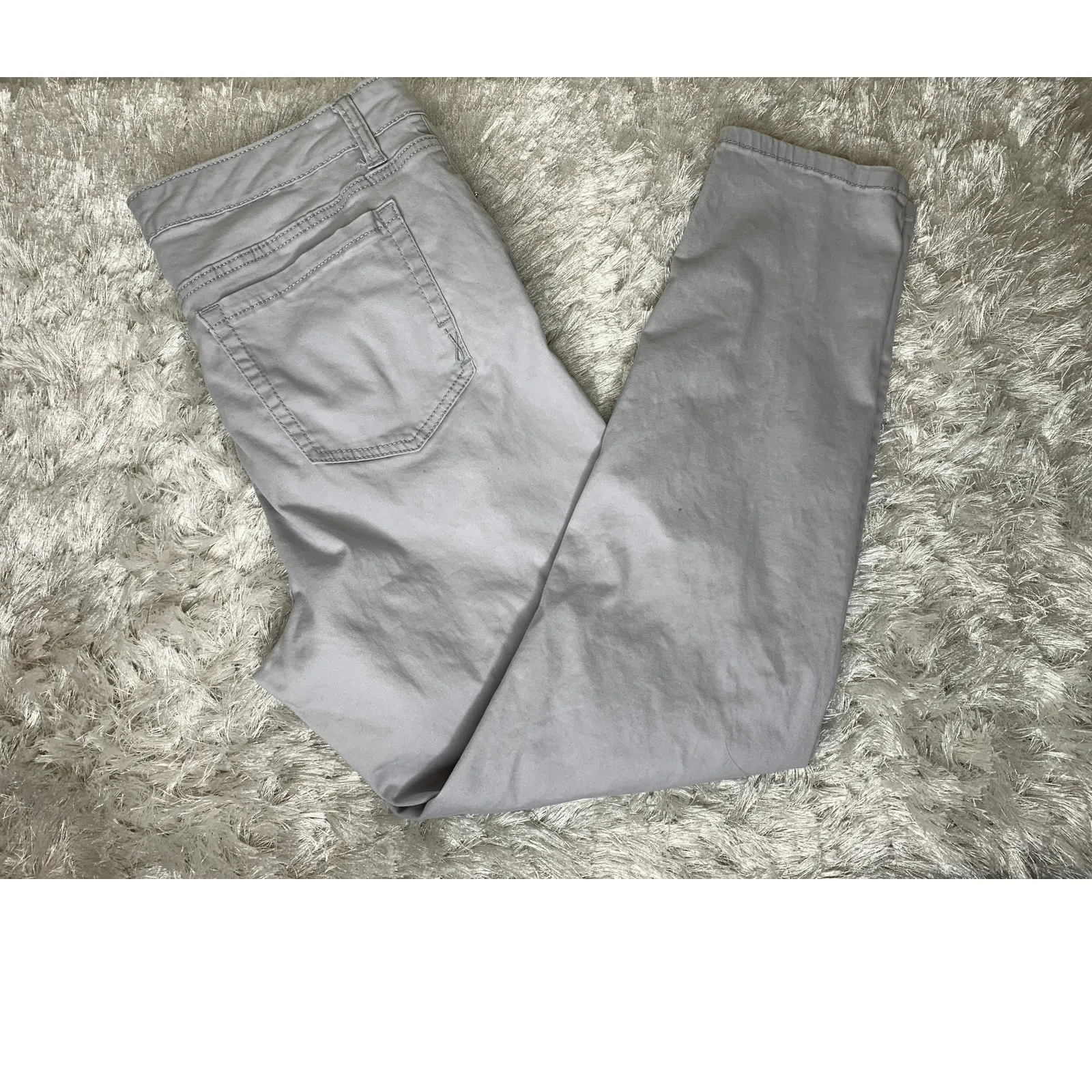 Jones New York Jeans Gray Taupe Stretch Skinny Jeans Sz 10 Boho Ankle - Image 7