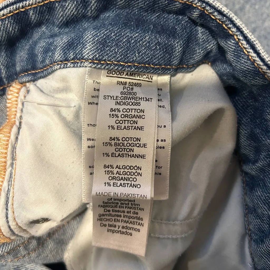 Good American Good Boy Curvy Jeans in Indigo085 in Women's Size 16 Plus Size - Image 7