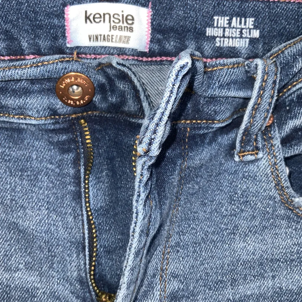 Kensie The Allie Slim High Waist Cropped Blue Jeans Size 10/30 - Image 7