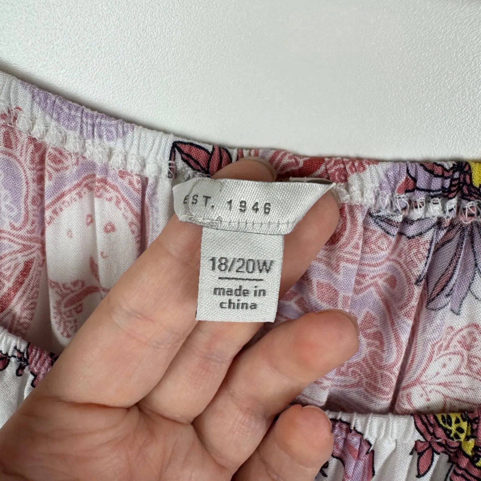 Cato Floral Paisley Tiered Tunic Top Size 18/20W Multicolor Peasant‎ Lightweight - Image 5