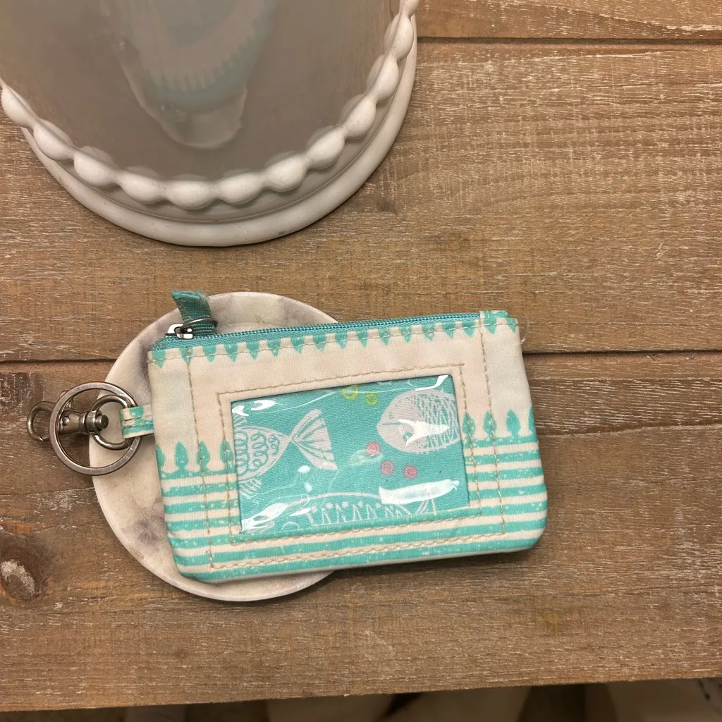 Scout Teal and White Zippered Pouch - Image 2