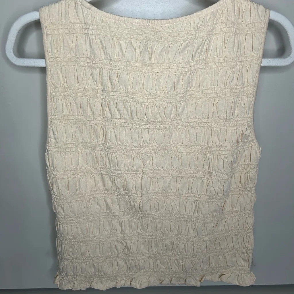Madewell NWT Smocked Boatneck Tank size medium - Image 6