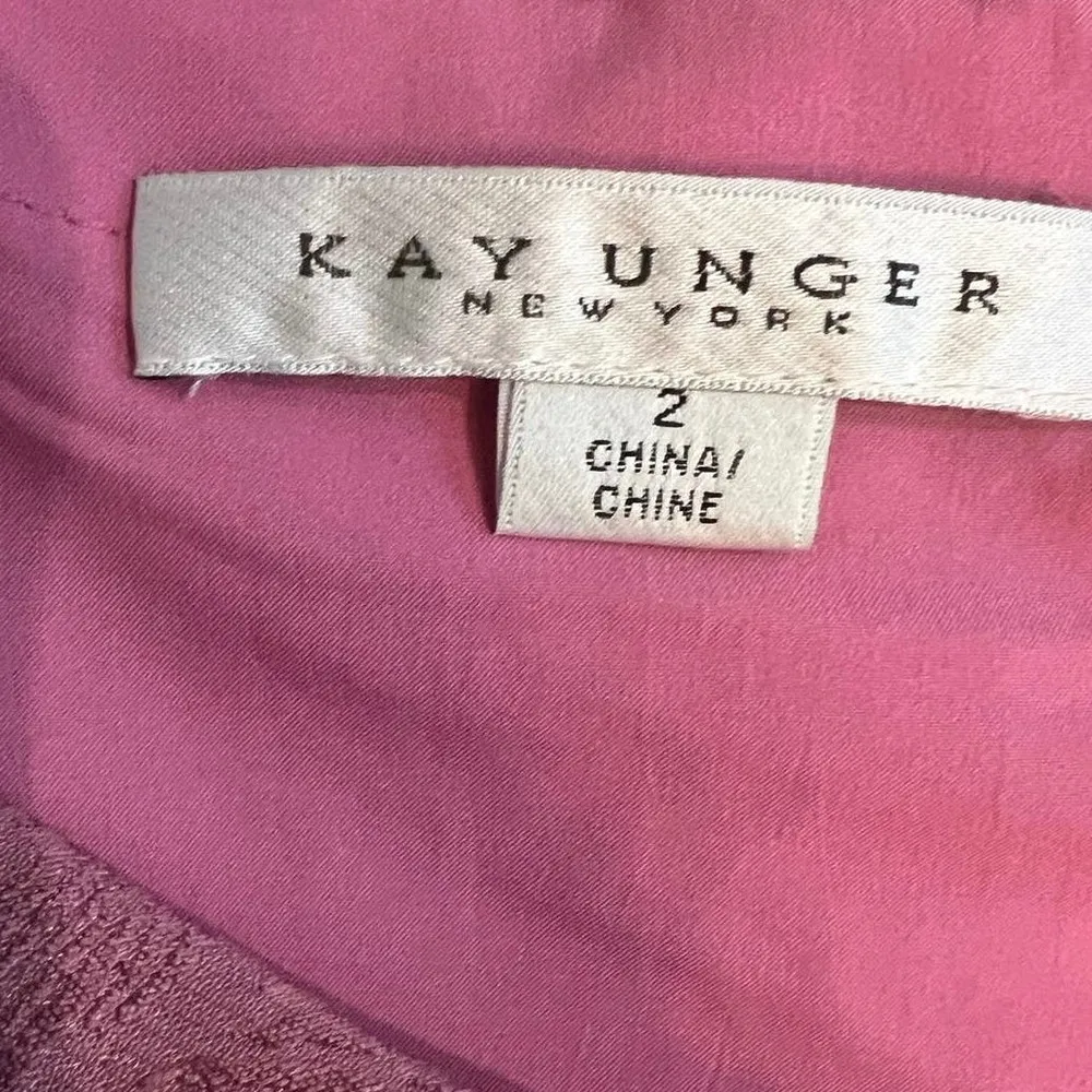 Kay Unger Caitlyn One Shoulder Rose Midi Jacquard Dress, Size 2 NEW - Image 9