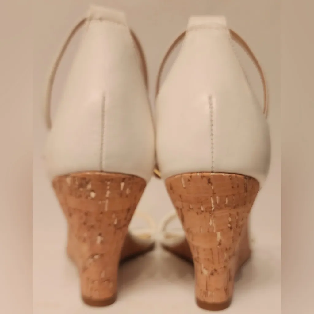 Lily Pulitzer Jenna Wedge Sandals Women’s White Size 10 - Image 6