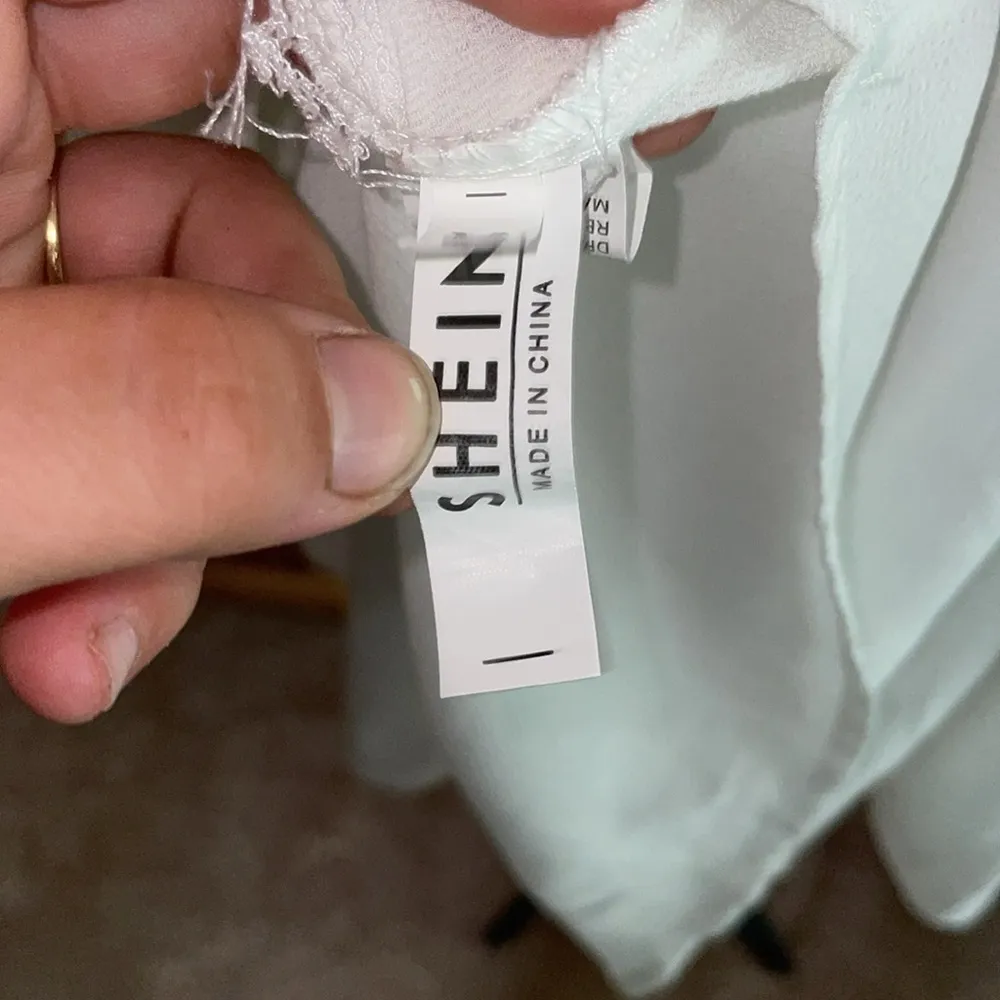 SHEIN white dress mini dress western wedding bridal dress size medium light - Image 7