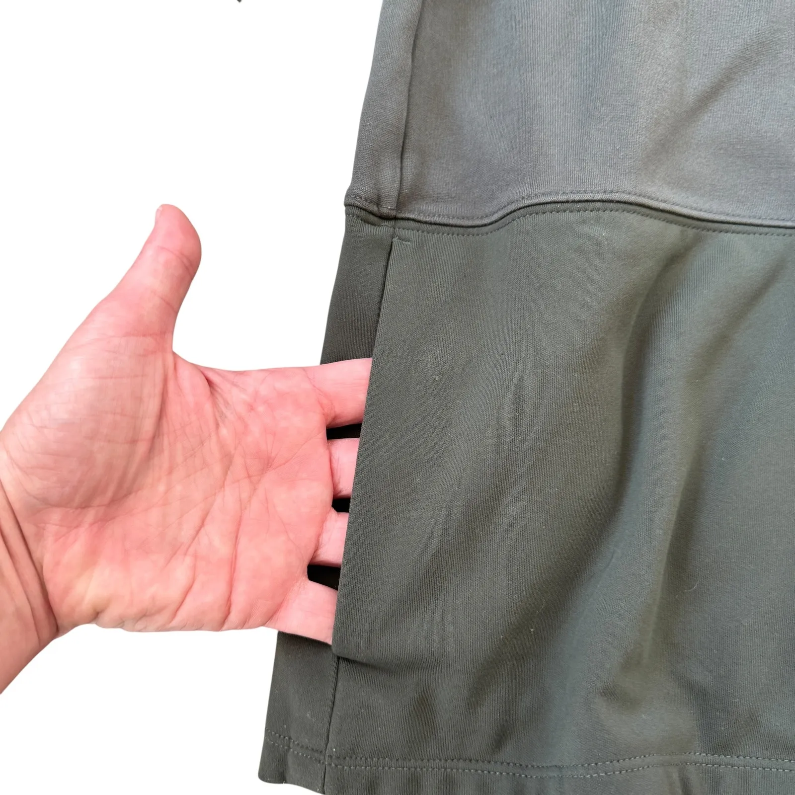 Athleta Hermosa Mock Neck Sweatshirt Mountain Olive - Image 7