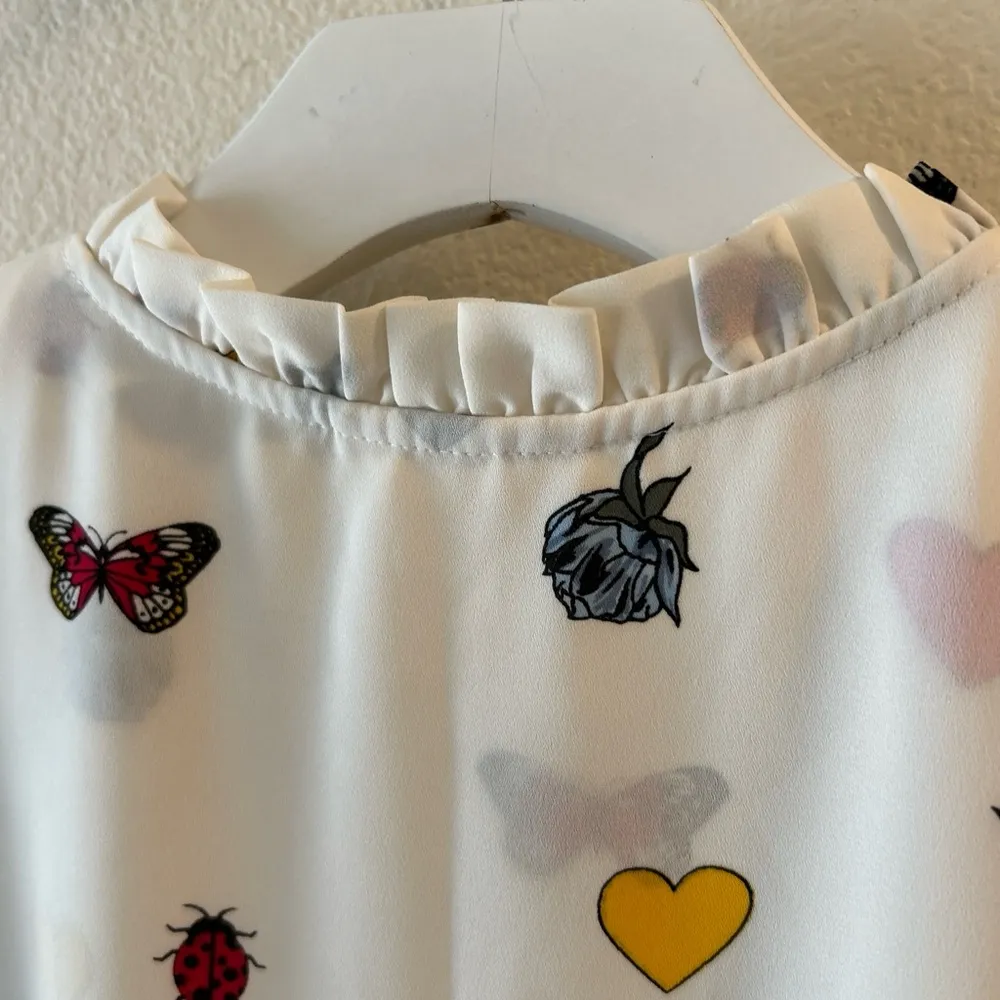 Maison Jules White Blouse with Colorful Print - Image 11