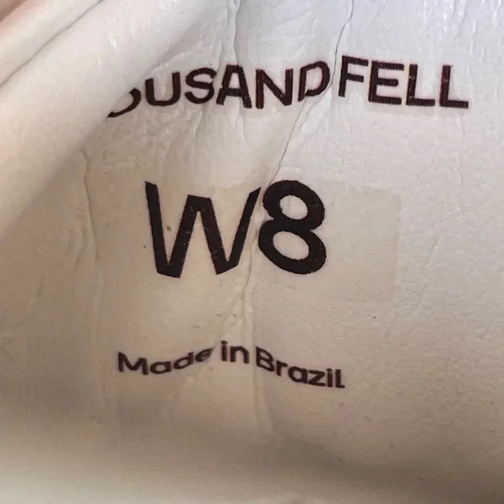 Thousands Fell White Leather Lace Up Sneakers Womens Size US 8 Gray - Image 7