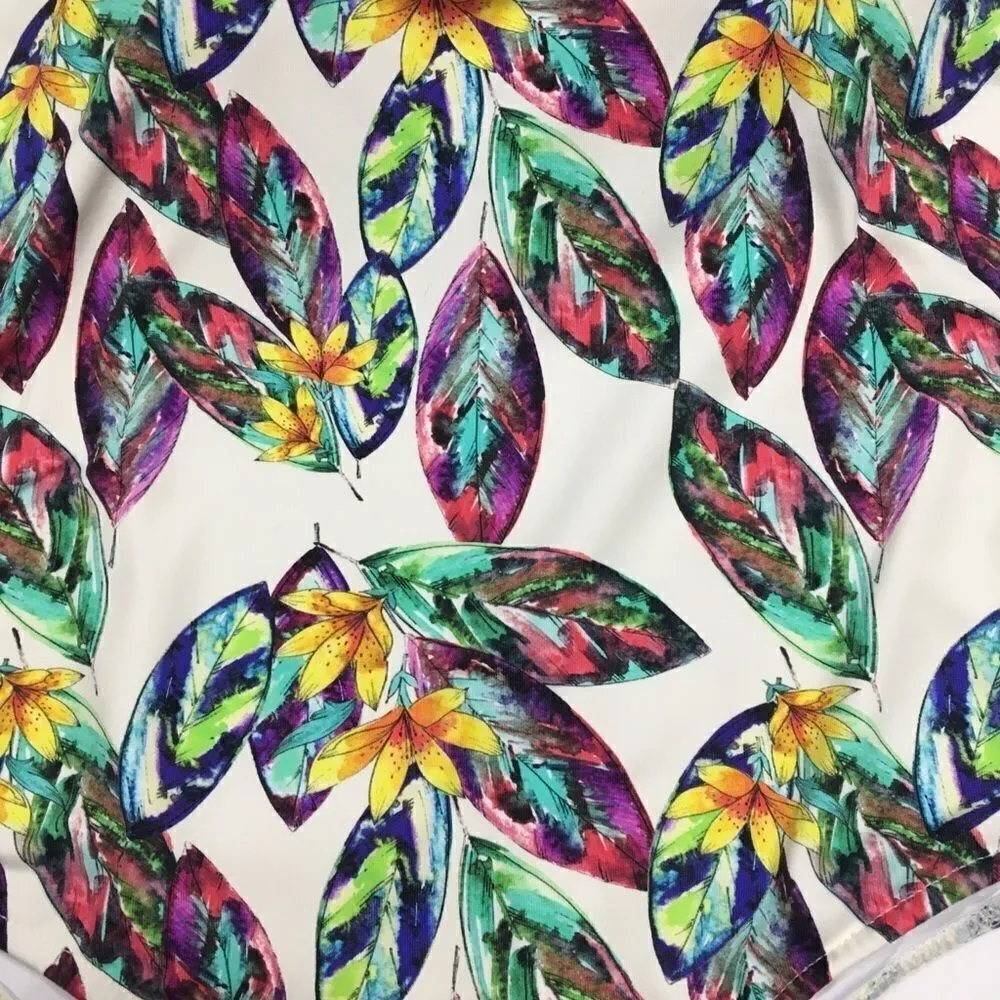 Maryssil Beach leaf swimsuit with sleeve. NWT Yellow - Image 7