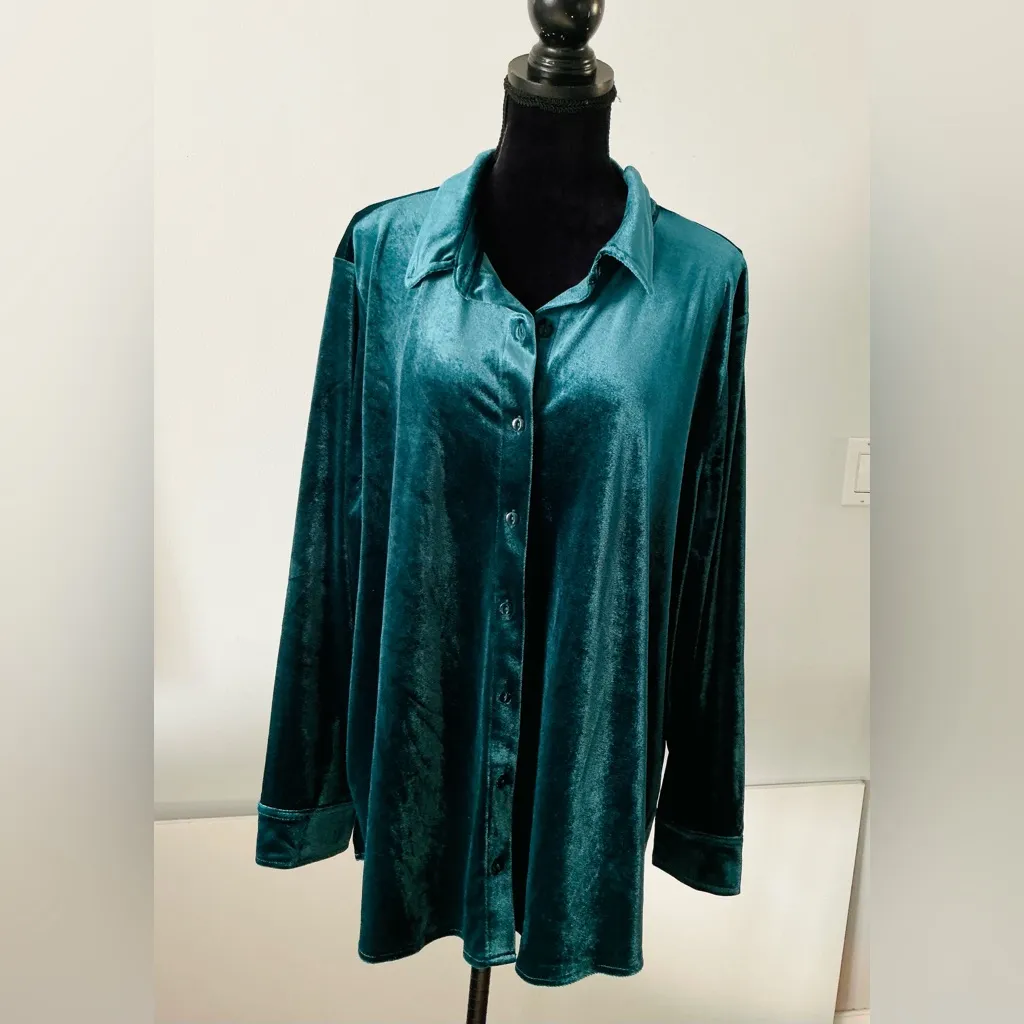 Beautiful velvet button down top 🌹🌹 - Image 4