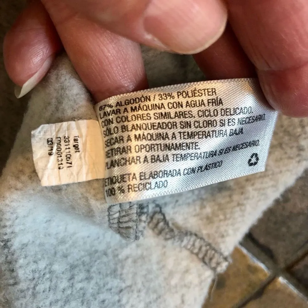 Wild Fable Gray Cropped Sweatshirt Hoodie Size XL - Image 7