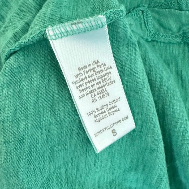 NWT Sundry Long Sleeve Crew 100% Supima Cotton T-Shirt Size Small - Image 6