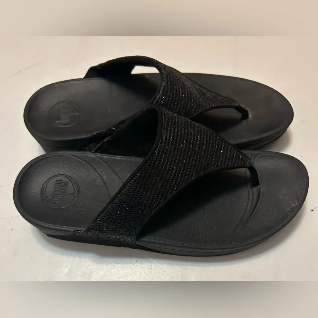 FitFlop  Black Glitter Sandals - Image 2