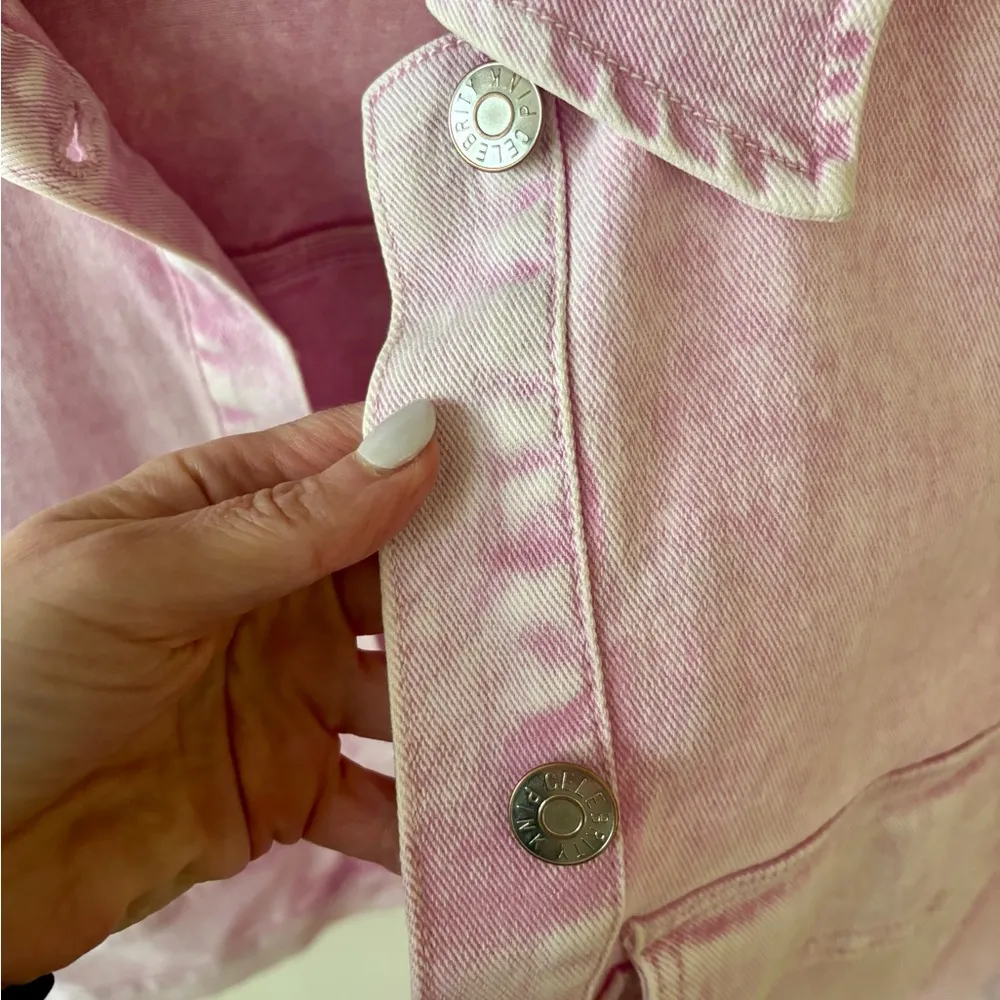 NEW Celebrity Pink Cotton Spandex Jean Jacket XS - Image 6