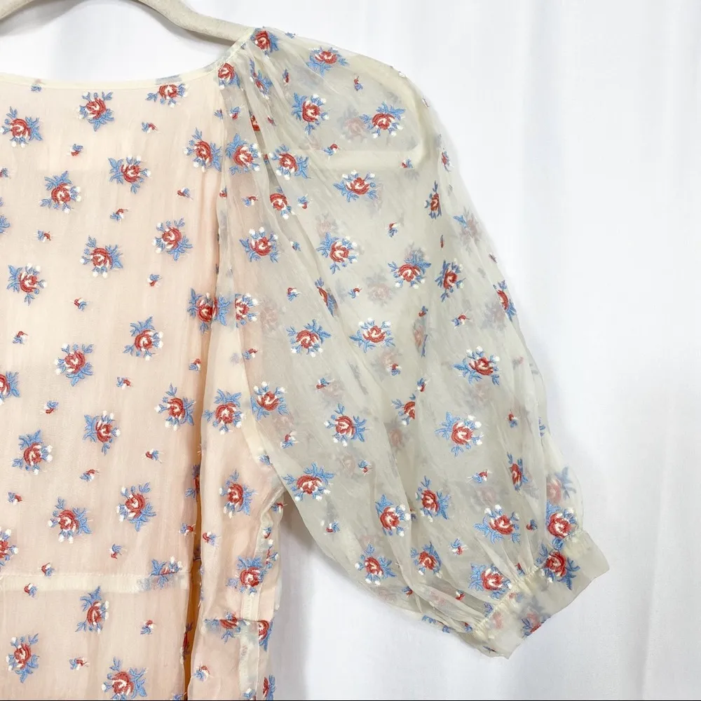 Capulet x Revolve Sheer Rosewood Embroidered Prairie Dress Cottagecore - Image 10