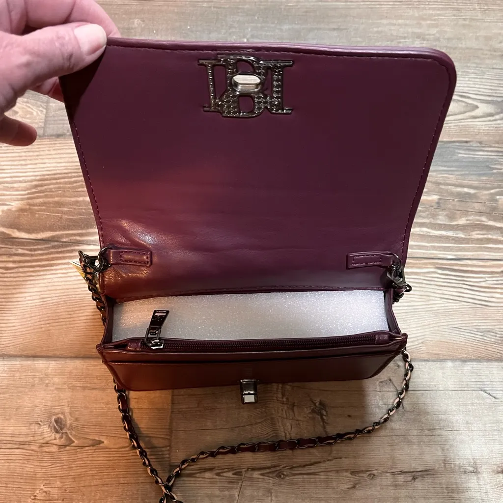 Badgley Michka Burgundy Quilted Shoulder Bag NWT - Image 7