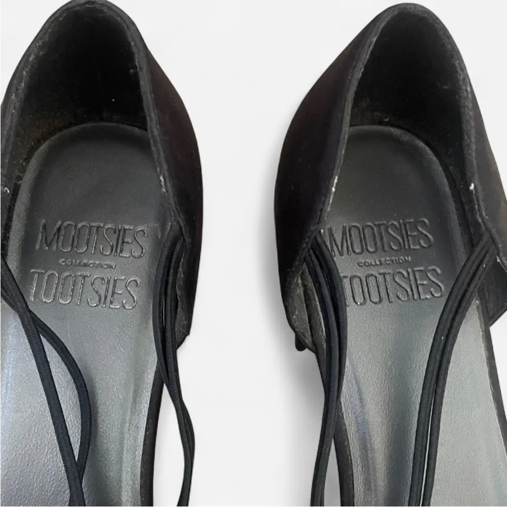 Vintage 90s Y2K Mootsies Tootsies Square Toe Rhinestone Jewel Heels Black US 10 - Image 3