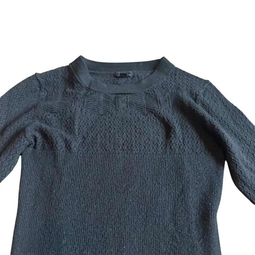 NBD Black Sweater Dress Cutout Waist Long Sleeve Stretch Open Back Size Small - Image 3