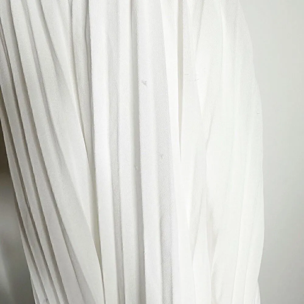 NWT Adelyn Rae Charli Pleated Midi Dress Women's White Size XL $168 - Image 7