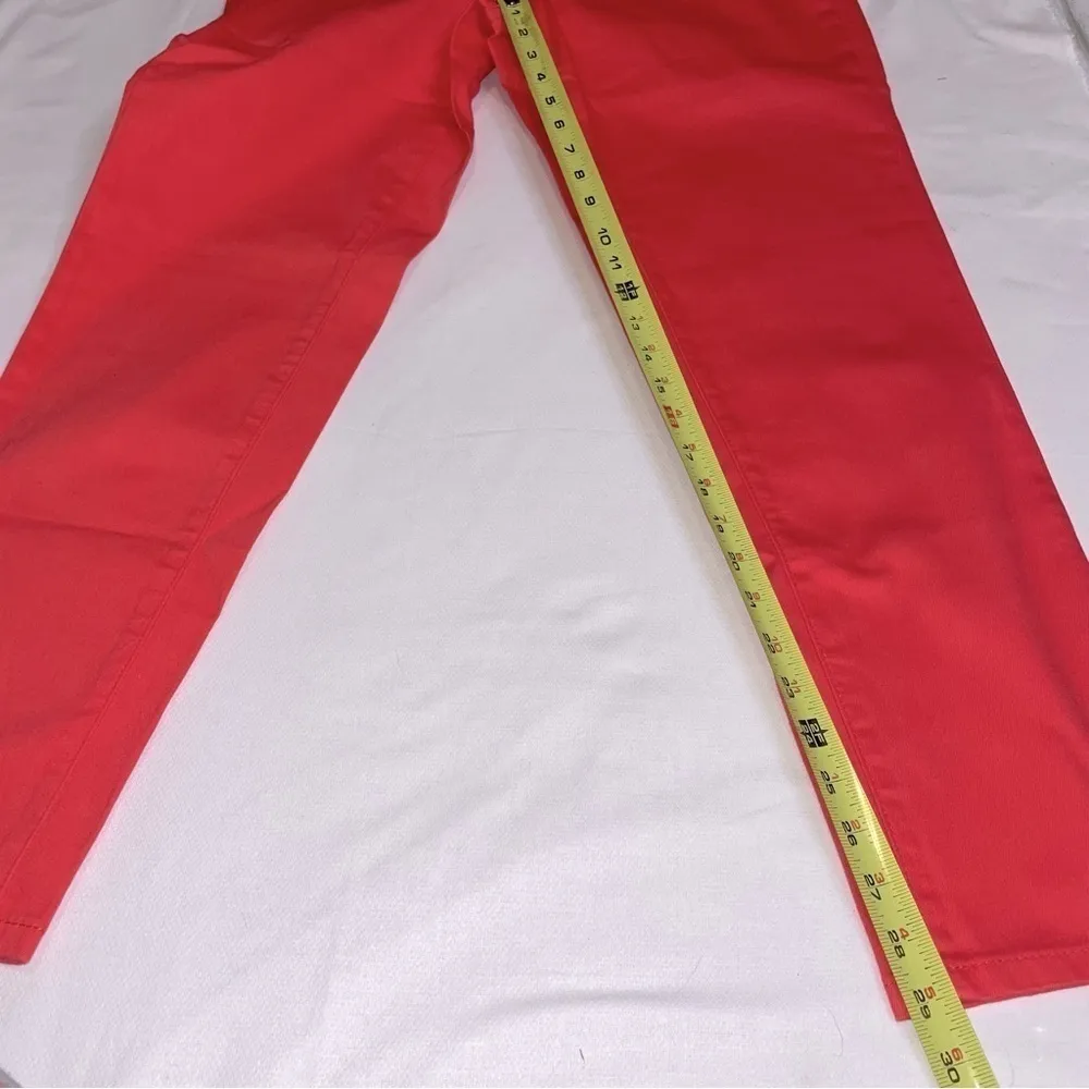 Plus Size 14W Coral Red Slim Fit High Rise Stretch Jeans New Summer Pants - Image 10