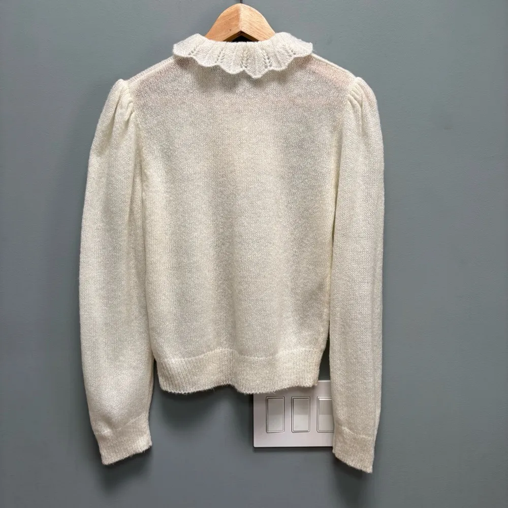 Vintage Victorian Style Sweater in Ivory - Image 5