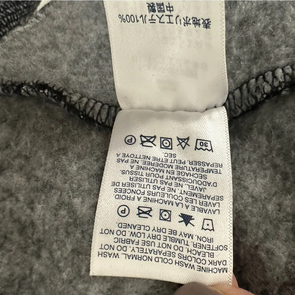 Lands’ End Tweed Print Soft Fleece Asymmetrical Zipper Moto Style Coat Size M - Image 12