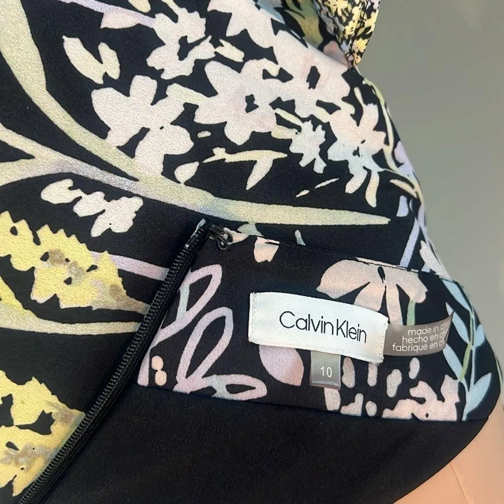 Calvin Klein Womens Spring Colorful Ruffled Wrap Midi A-Line Skirt size 10 #100 - Image 7