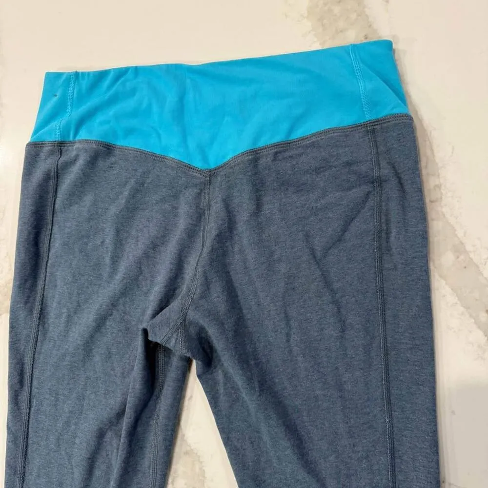 Nike Dri-Fit Yoga Leggings Womens Size Large Blue Workout Activewear Performance - Image 6