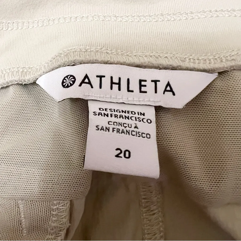 Athleta Trekkie North Joggers Hiking Ecru Khaki Color Elastic Waist Size 20 - Image 9