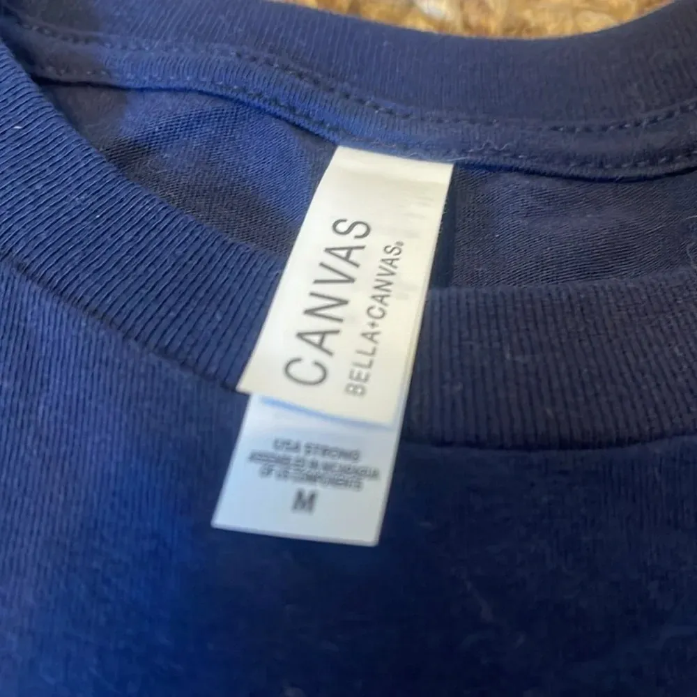 Bella Canvas  Navy Blue Pumpkin Fall Tshirt - Image 3