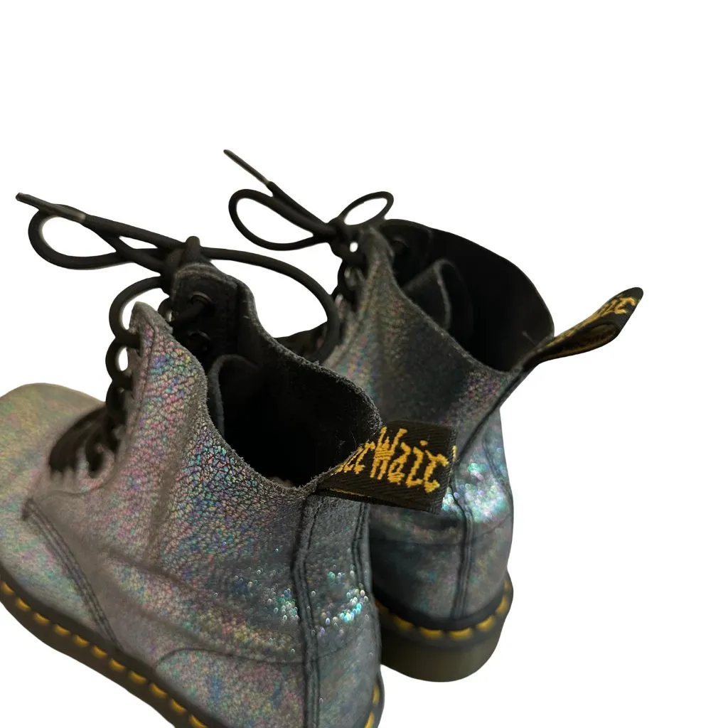 Dr. Doc Martens 1460 Pascal Sparkle Boots Lace-Up Shimmer Mermaid Size 6 Women's - Image 10