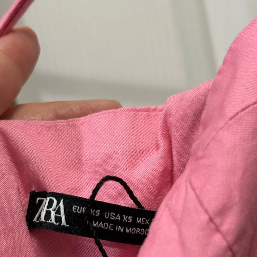 Zara pink poplin midi dress size XS - Image 3