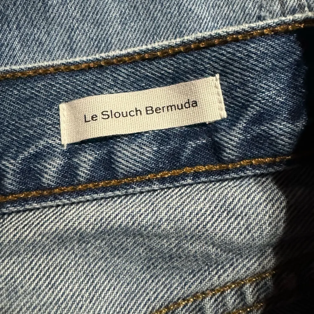 Frame Le Slouch Bermuda Riverrun Distressed High Rise Denim Jean Shorts 24 New - Image 8