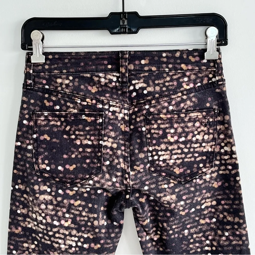 Tory Burch Black Flash Print Slim Skinny Jeans Size 24 - Image 8