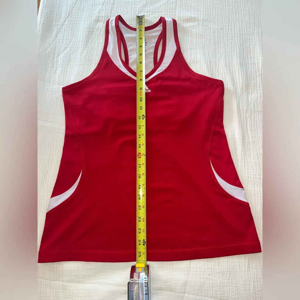 Adidas Red & White ATS Cool Racerback Tank Top | Size L - Image 9