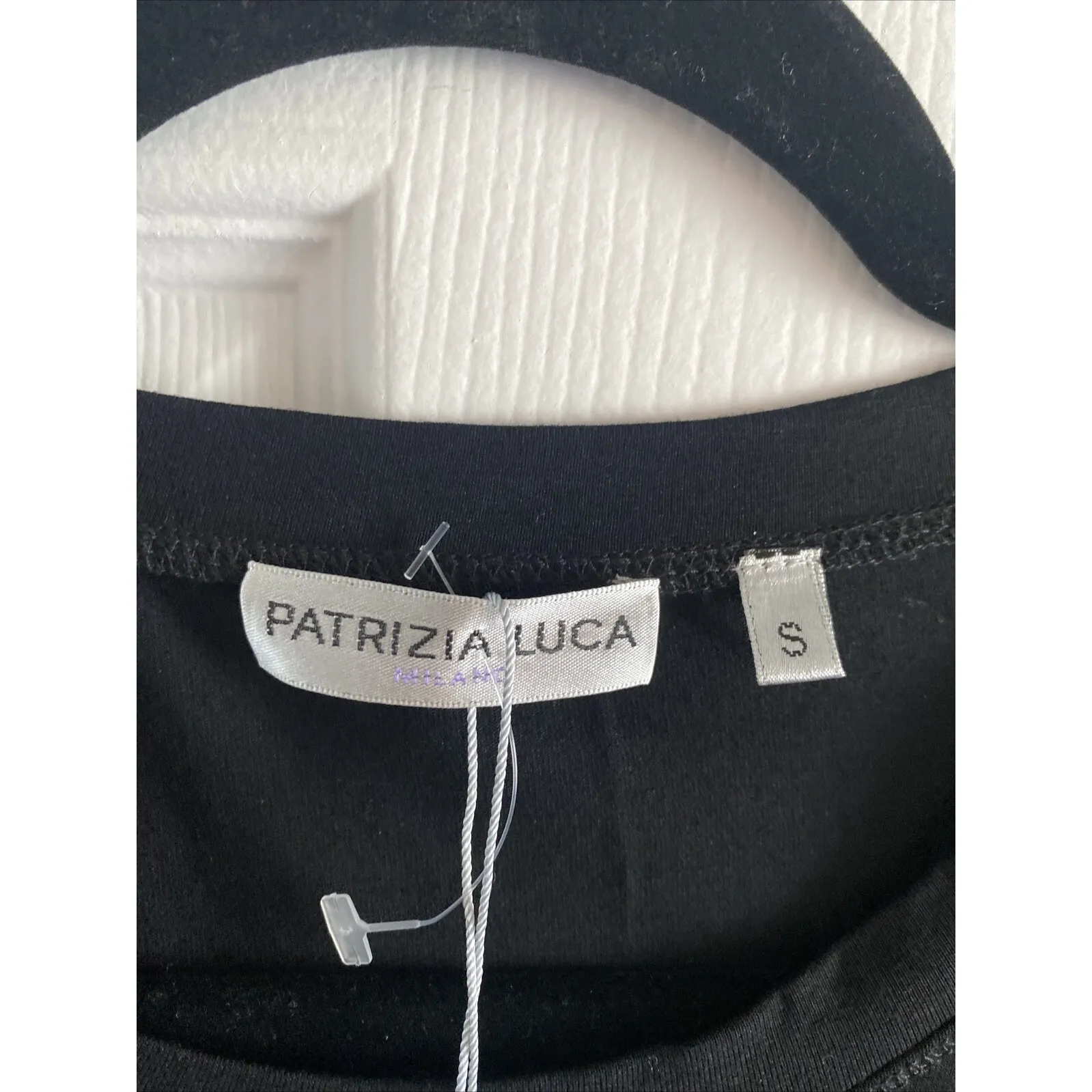 Patrizia Luca Milano Womens Small Black Top Plaid Sleeve Dark Academia NEW Class - Image 3