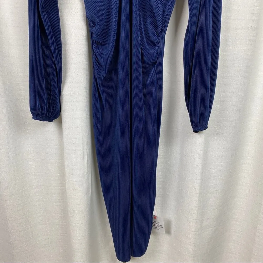 ASOS Maternity Blue V Neck Body Con Dress Sz.10 NWT - Image 4