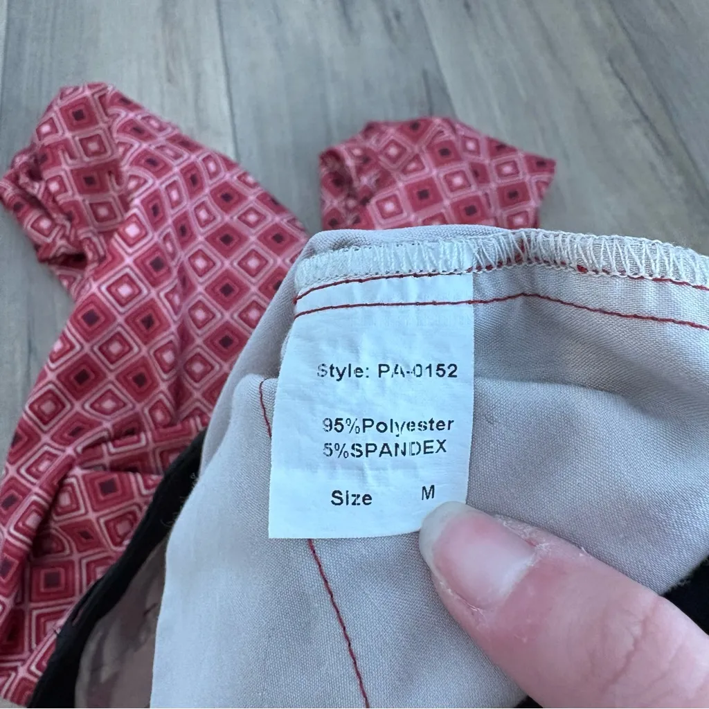 Pink Martini Geometric Patterned Trouser Pants Pink Size medium - Image 5