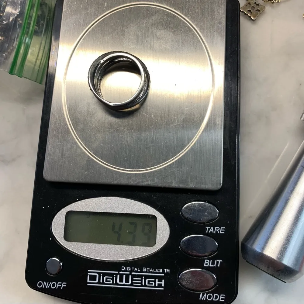 Crossover Pavé Triple Band Ring Sterling Silver Size 7.25 - Image 8