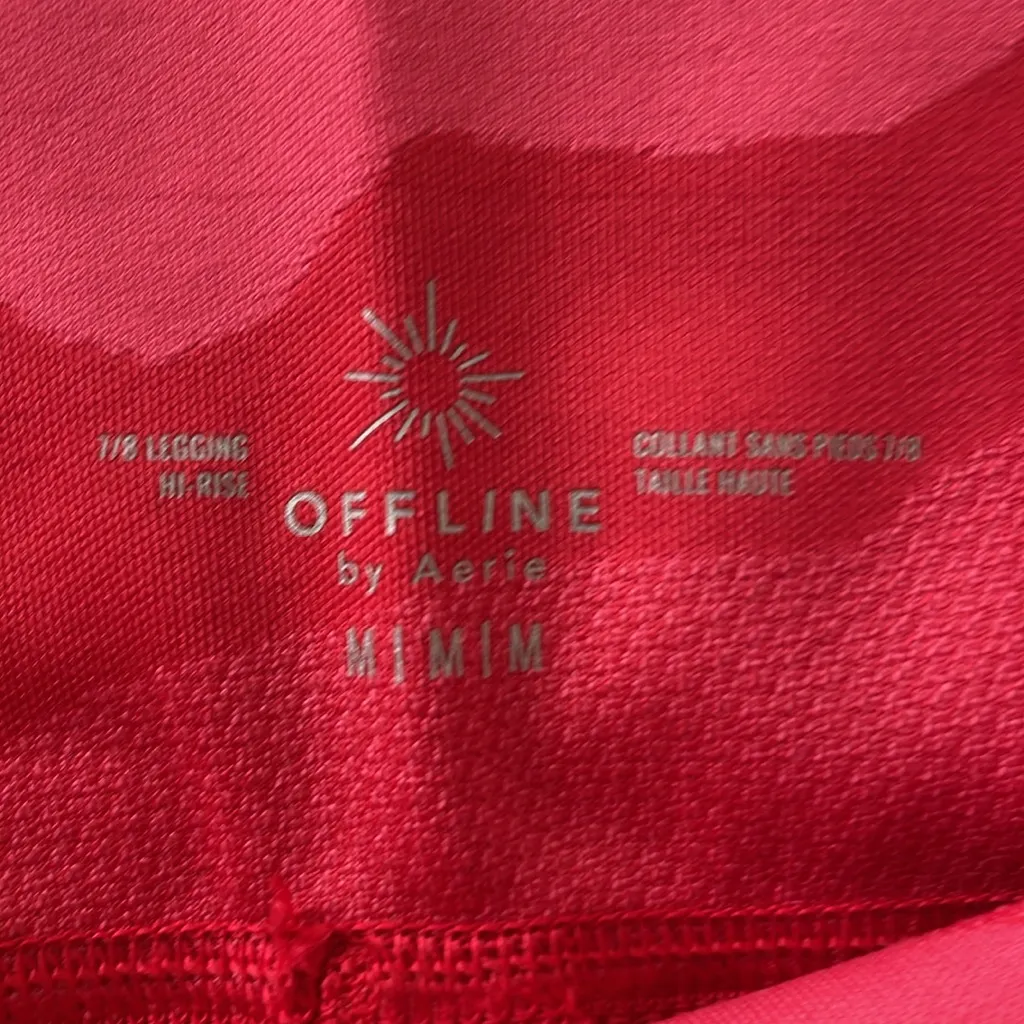 OFFLINE by Aerie Camp High-Waisted 7/8 Length Legging in Chilly Red Size M - Image 10