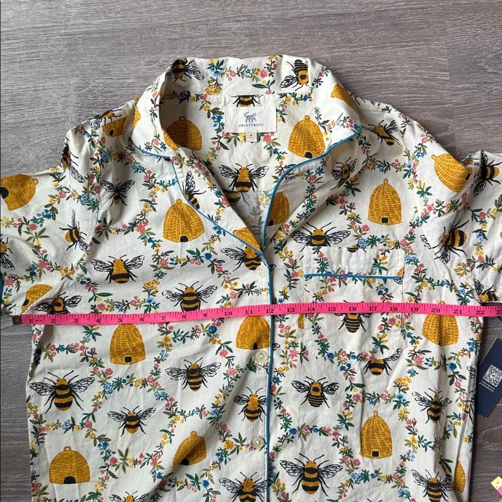 NEW Printfresh Short PJ Top in Sweet Bee Medium - Image 7