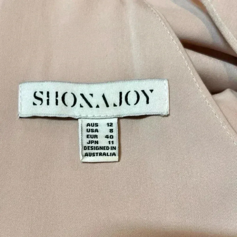 Shona Joy Core High Neck Ruched Midi Dress in Ballet Pink - Image 9