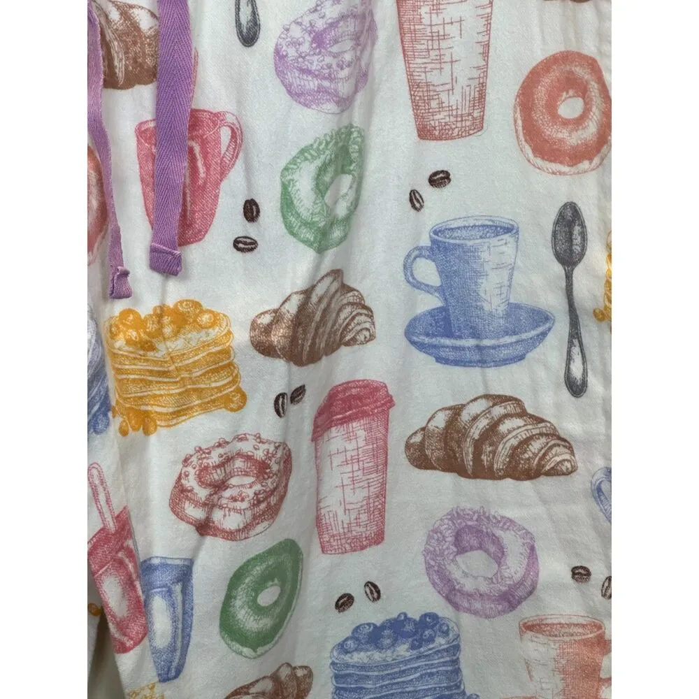 PJ Salvage Women's Size L White Flannel Pyjama Set Two Piece Coffee Lover NWT - Image 4