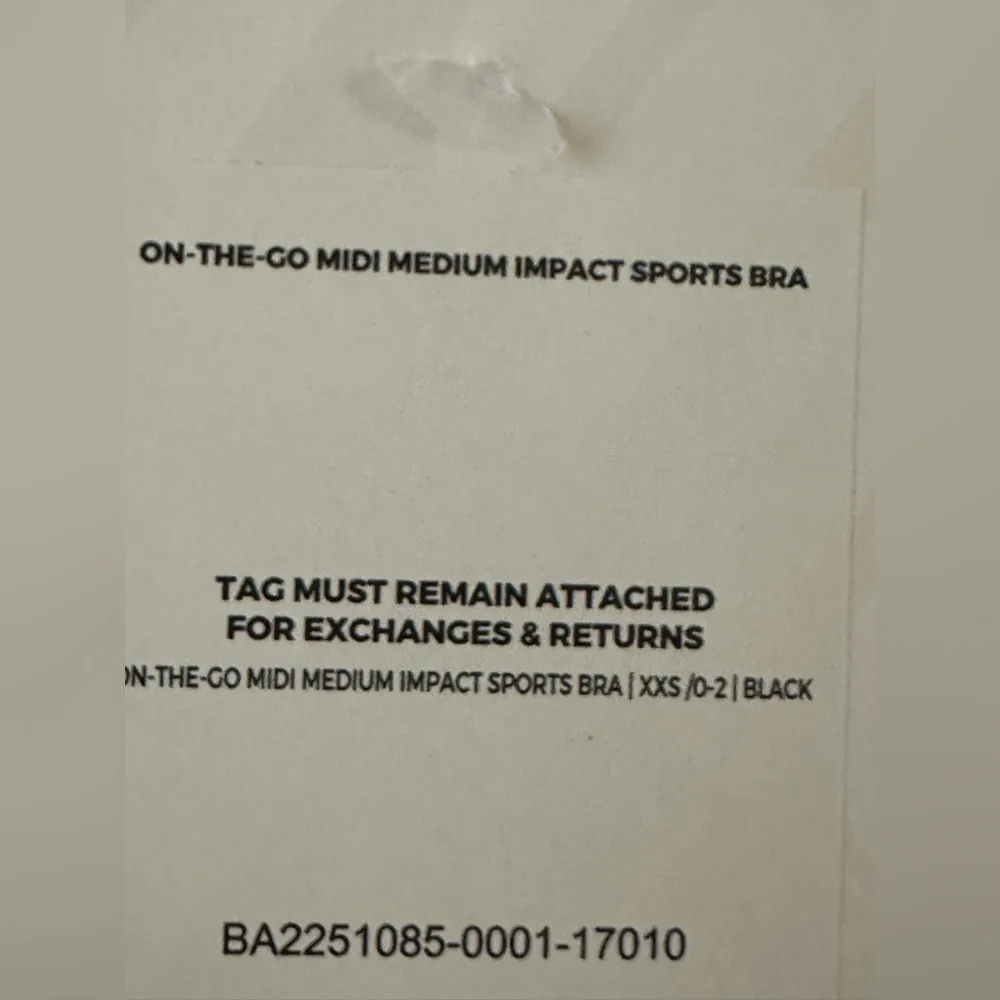 FABLETICS - Women’s On-The-Go Midi Medium Impact Sports Bra Size XXS NWT Black - Image 6