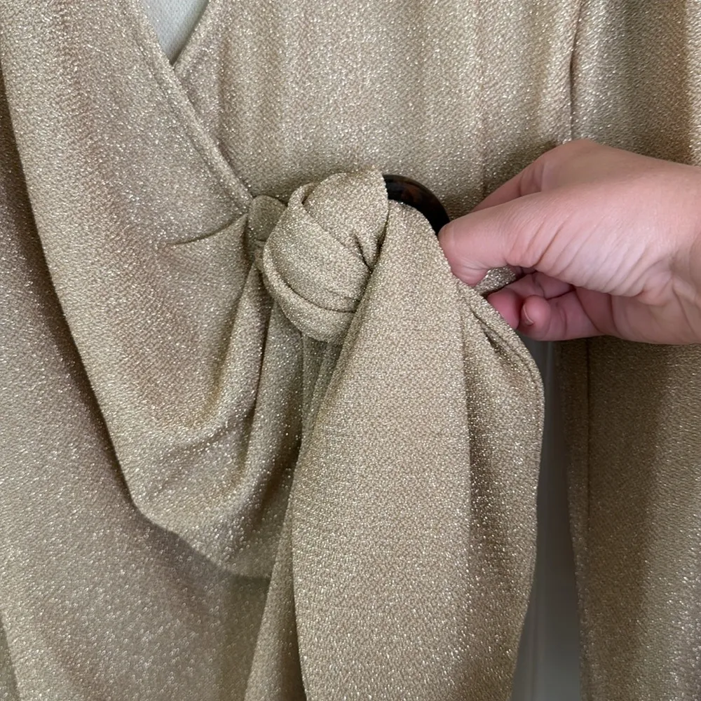 Beach Riot Dixie gold shimmer dress - Image 13