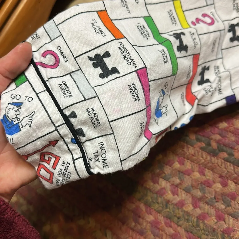 GAP MONOPOLY BOARD BUTTON UP PAJAMA TOP - Image 3