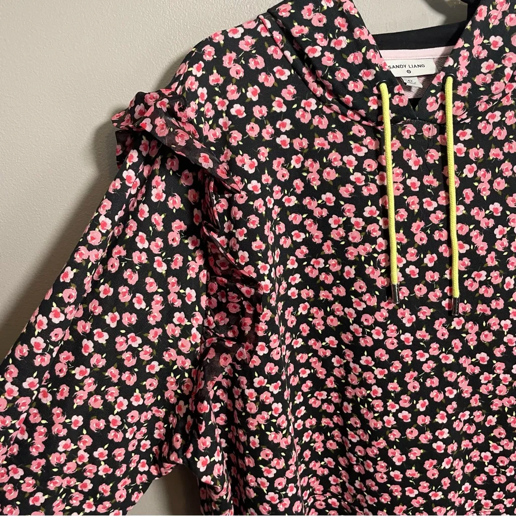 Sandy Liang X Target Women's Floral print Ruffle Hooded Sweatshirt - Image 14