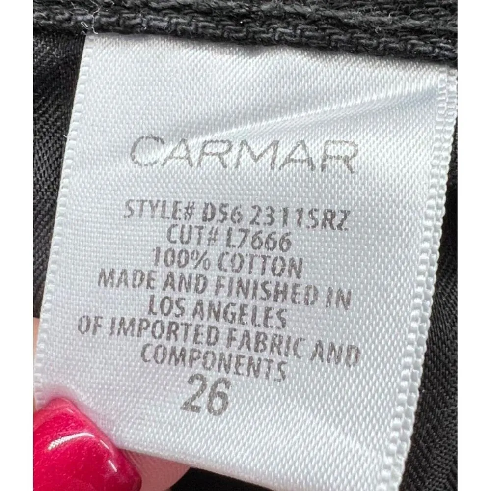 Carmar Los Angeles Mini Skirt Womens 26 Black Side Zip Raw Hem High Rise Grunge - Image 12